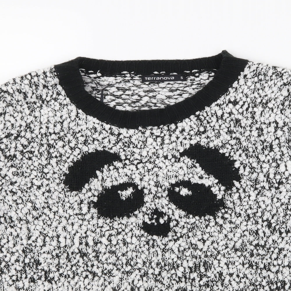 Terranova Womens White  Knit Pullover Jumper Size S