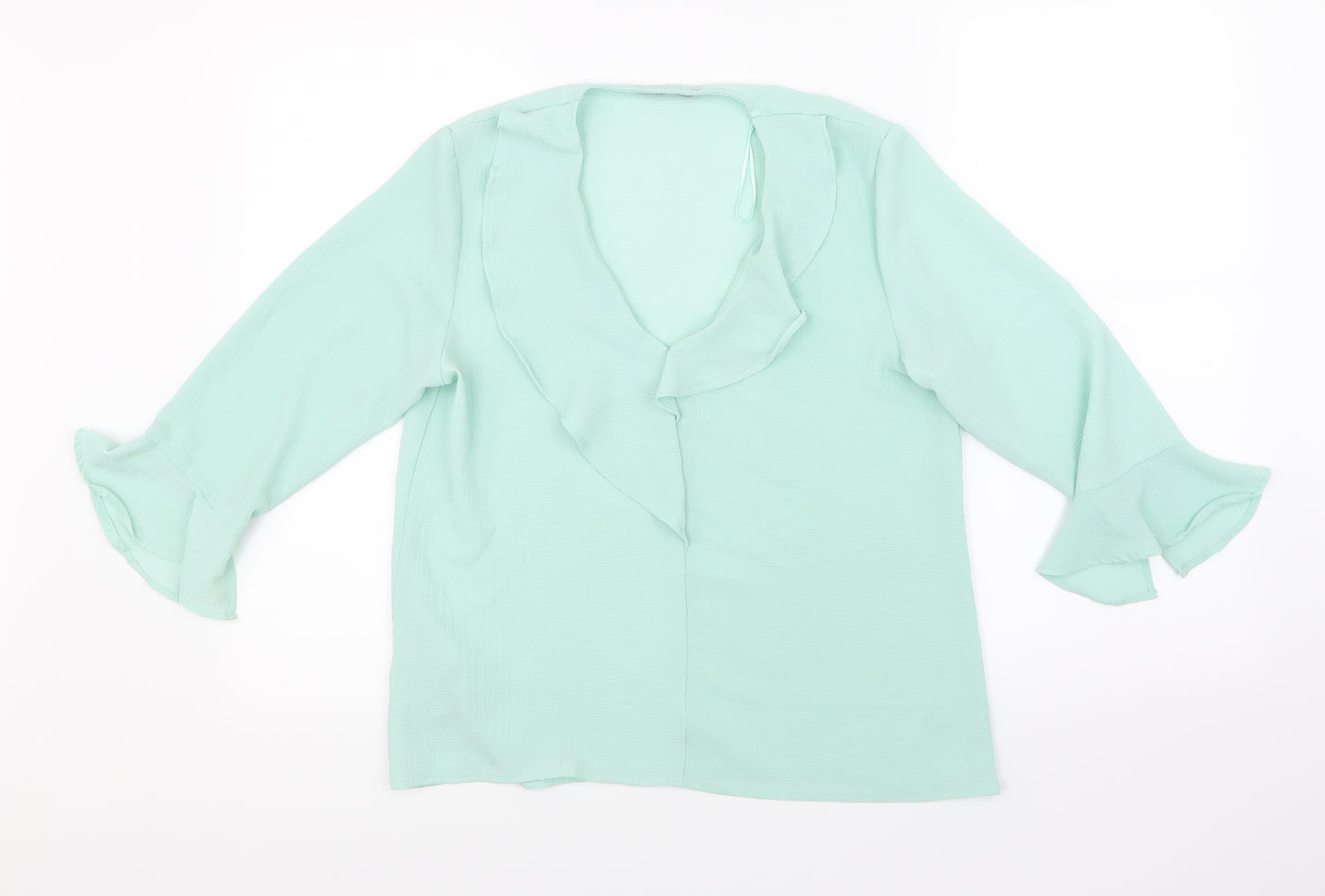 Mangi Womens Green   Basic Blouse Size M