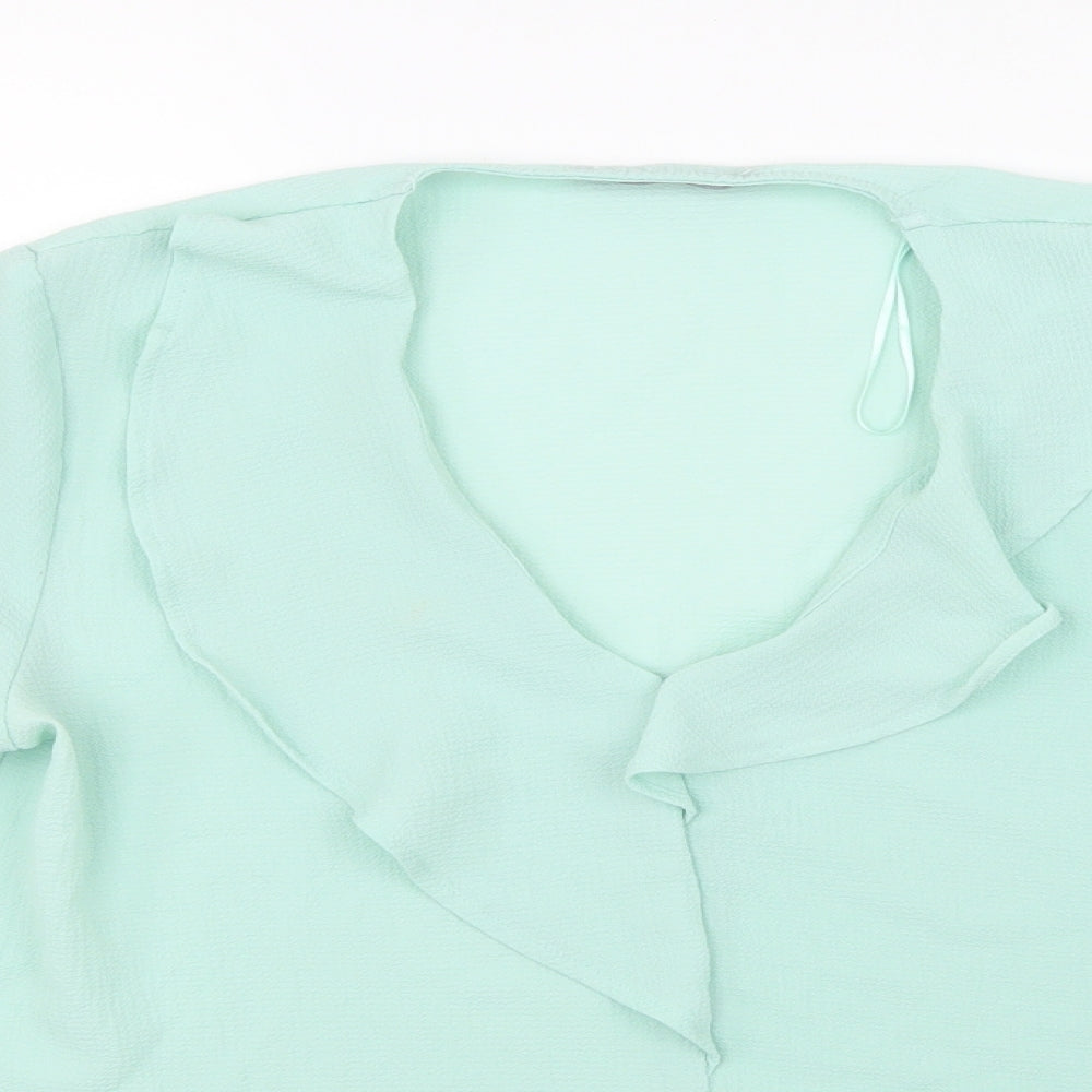 Mangi Womens Green   Basic Blouse Size M