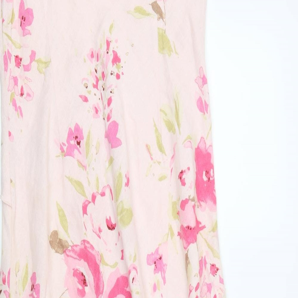 Per Una Womens Pink Floral  A-Line  Size 12