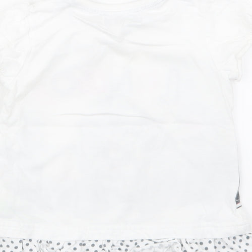 Disney Girls White   Basic T-Shirt Size 12-18 Months