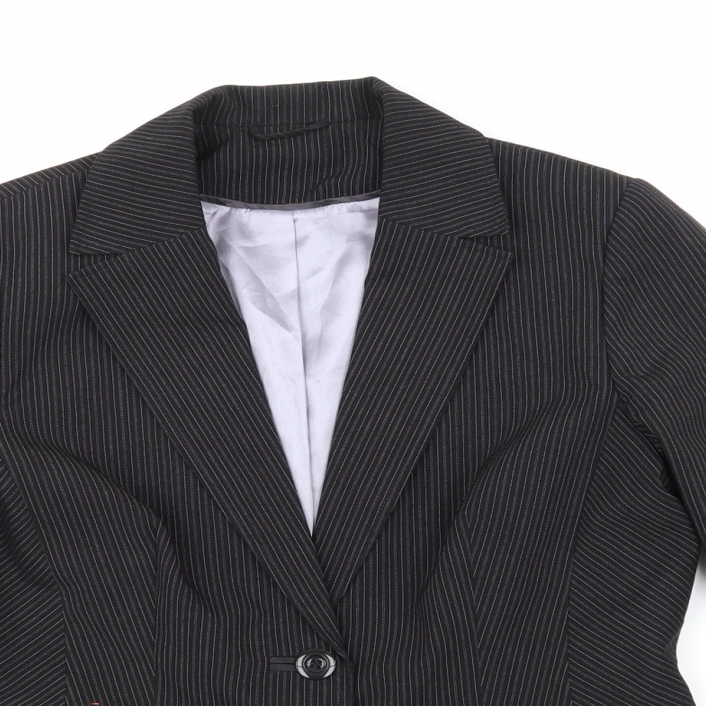Dorothy Perkins Womens Black Striped  Jacket  Size 14