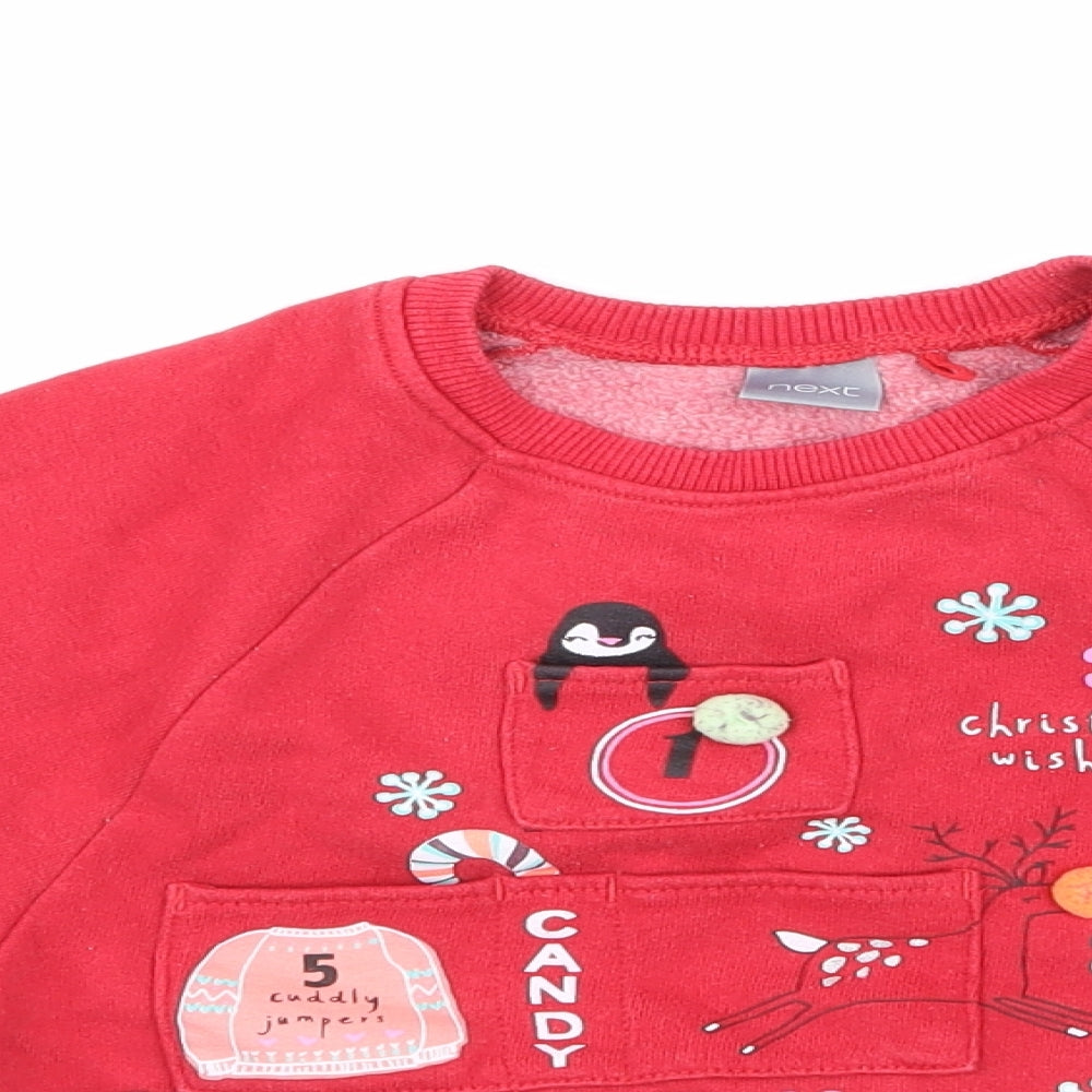 NEXT Girls Pink   Pullover Sweatshirt Size 3-4 Years