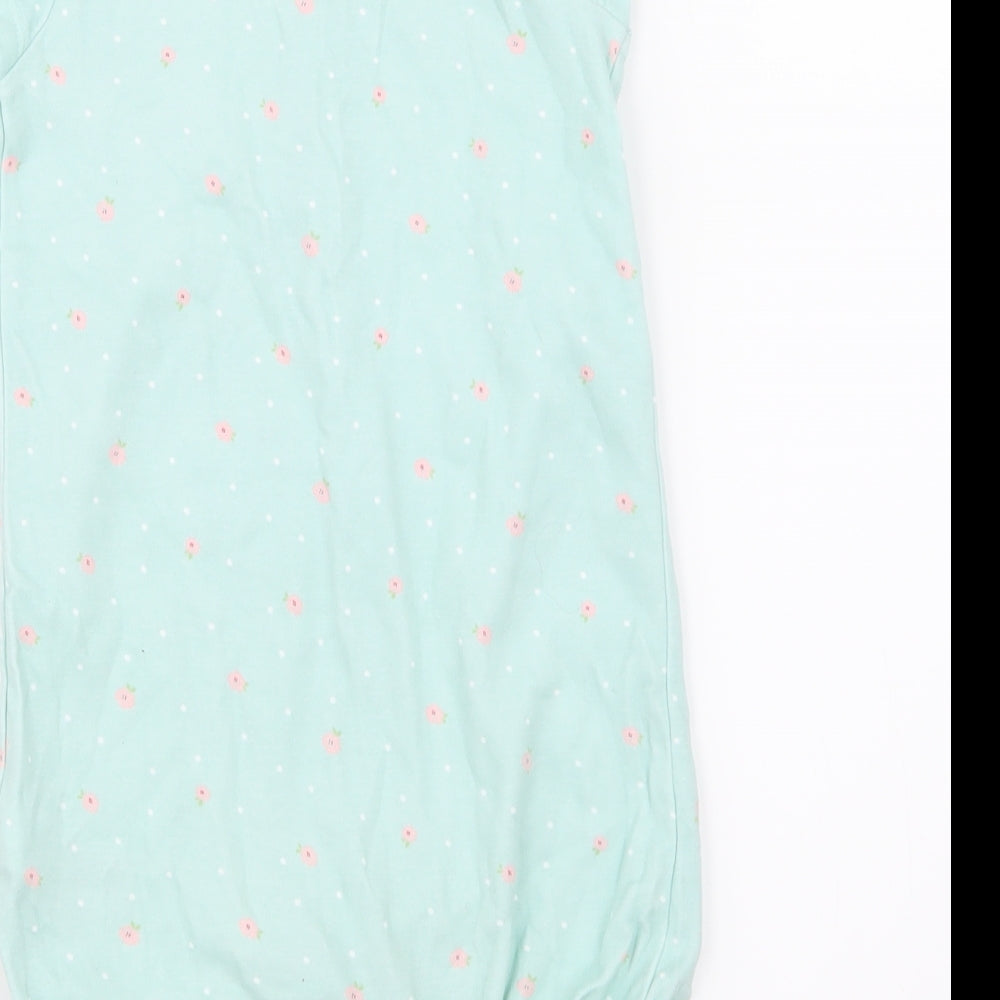 NEXT Girls Blue Floral  Babygrow One-Piece Size 12-18 Months