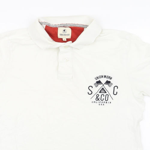 SoulCal&Co Mens White    T-Shirt Size L
