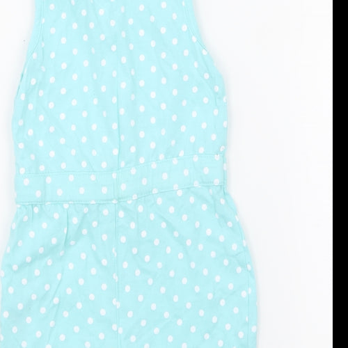 Young Dimension Girls Blue Polka Dot  Babygrow One-Piece Size 12-18 Months
