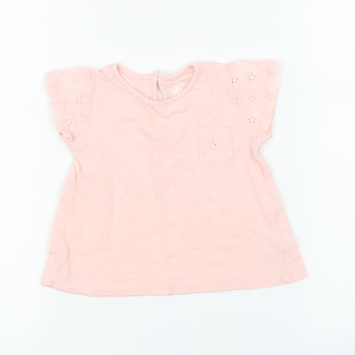 Young Dimension Girls Pink   Basic T-Shirt Size 9-12 Months