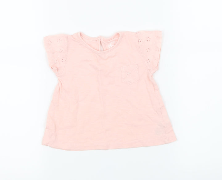 Young Dimension Girls Pink   Basic T-Shirt Size 9-12 Months