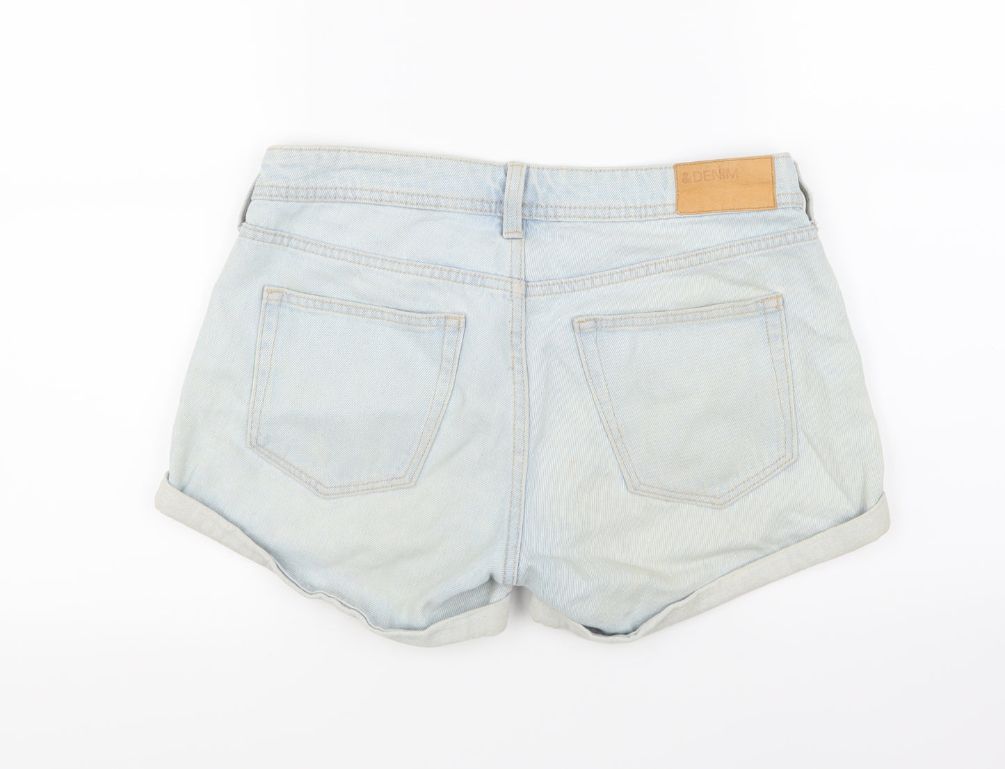 H&M Womens Blue  Denim Hot Pants Shorts Size 8