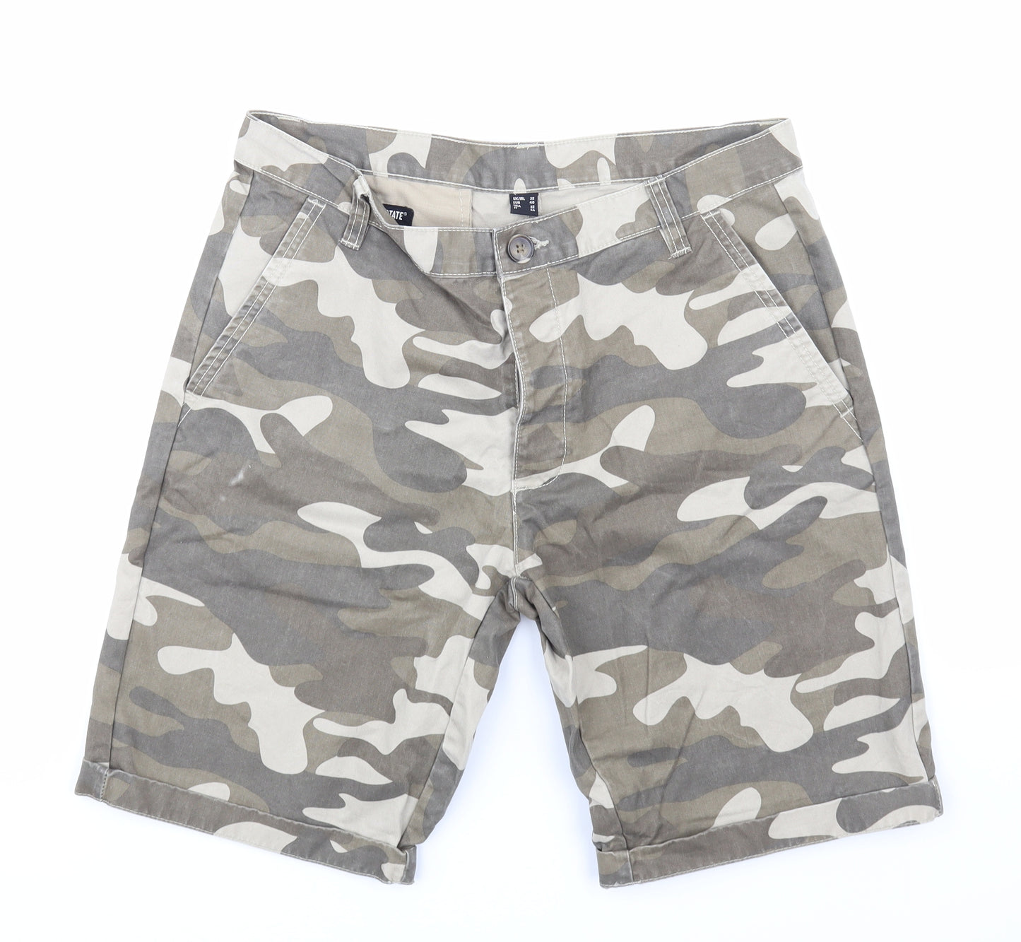 Cedarwood State Mens Green Camouflage  Chino Shorts Size 32