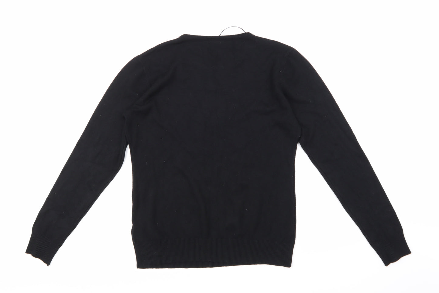 Roman Womens Black  Knit Pullover Jumper Size 16
