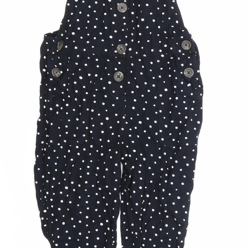 NEXT Girls Black Polka Dot  Jumpsuit One-Piece Size 7 Years
