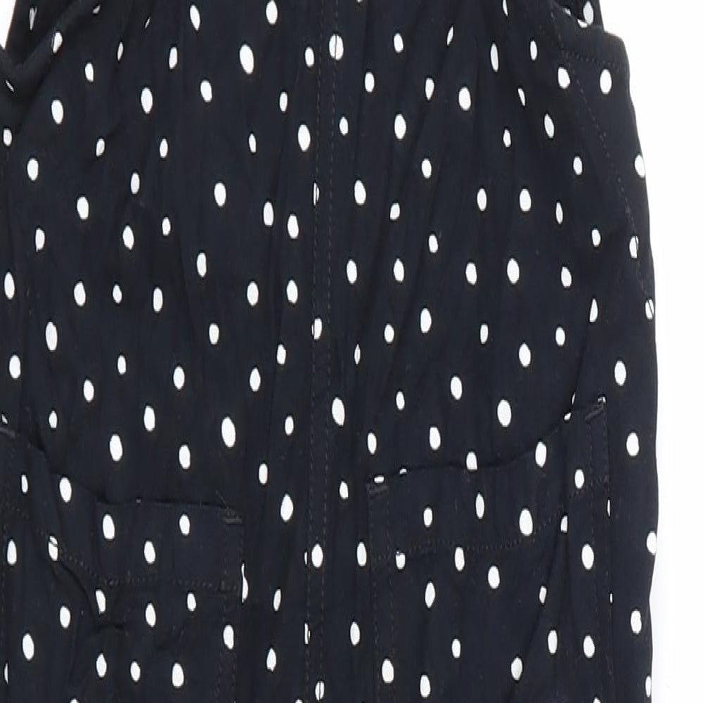 NEXT Girls Black Polka Dot  Jumpsuit One-Piece Size 7 Years