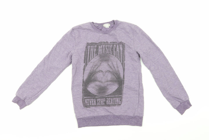 River Island Boys Purple Pullover Sweatshirt Size 7-8 Years