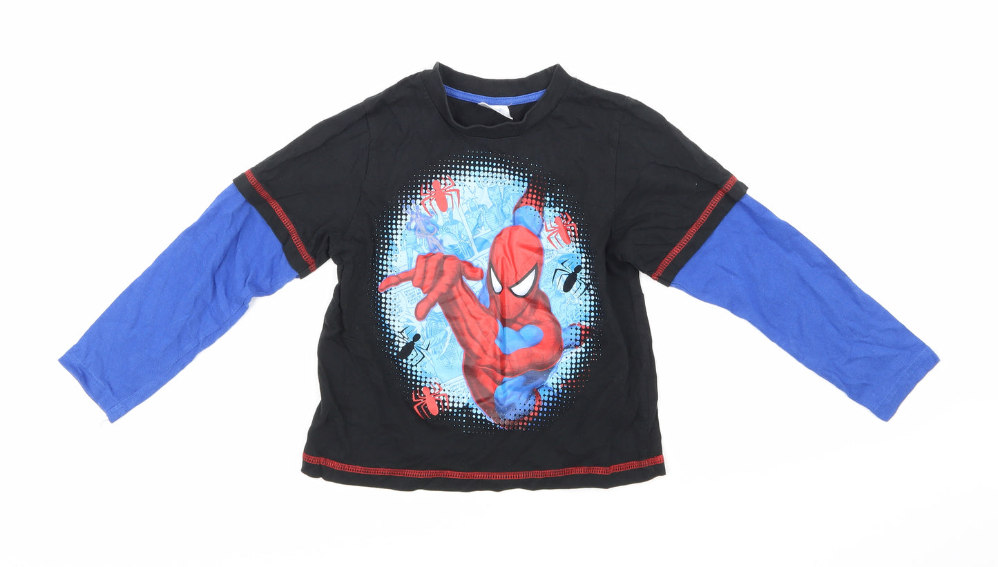Primark Boys Black   Basic T-Shirt Size 6-7 Years