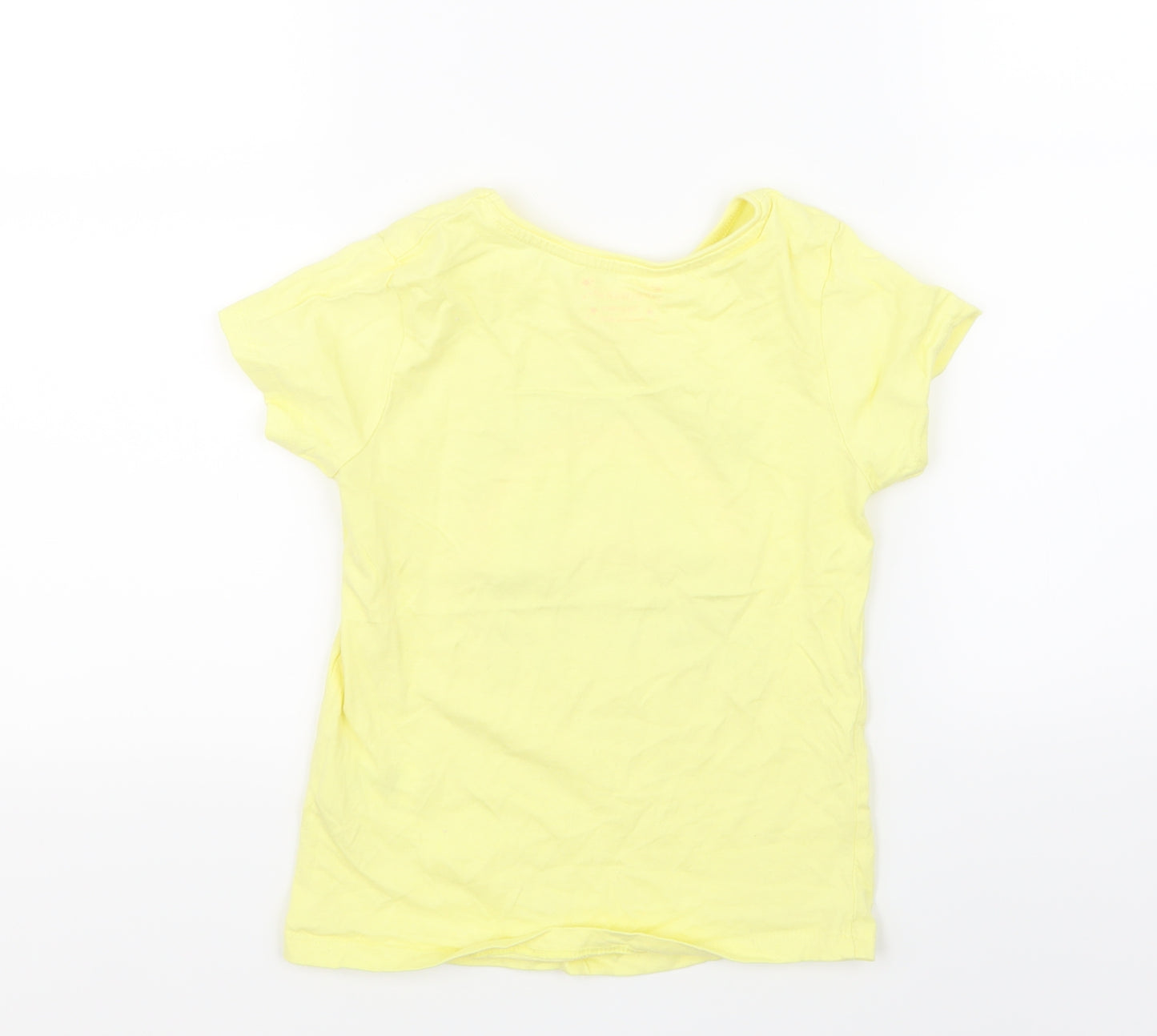 Primark Girls Yellow   Basic T-Shirt Size 7-8 Years