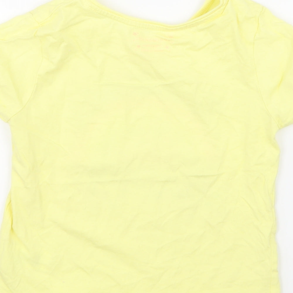 Primark Girls Yellow   Basic T-Shirt Size 7-8 Years