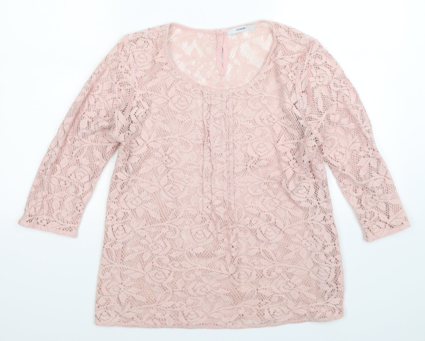 George Womens Pink  Knit Pullover Jumper Size 12