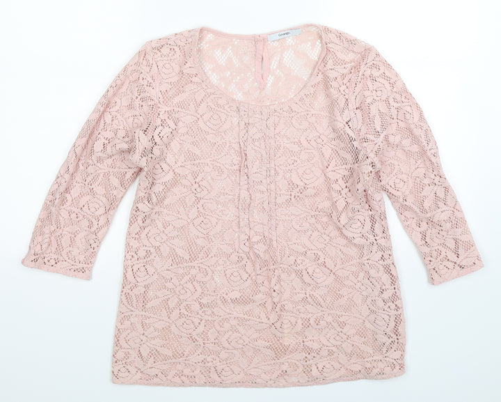 George Womens Pink  Knit Pullover Jumper Size 12