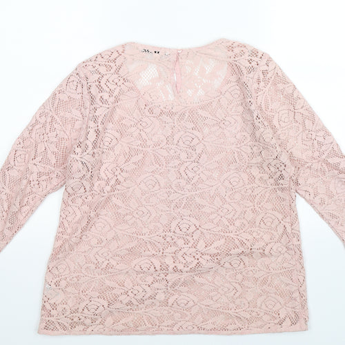 George Womens Pink  Knit Pullover Jumper Size 12