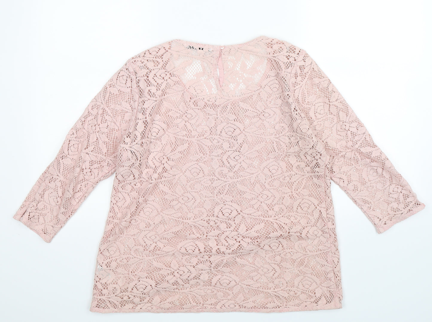George Womens Pink  Knit Pullover Jumper Size 12