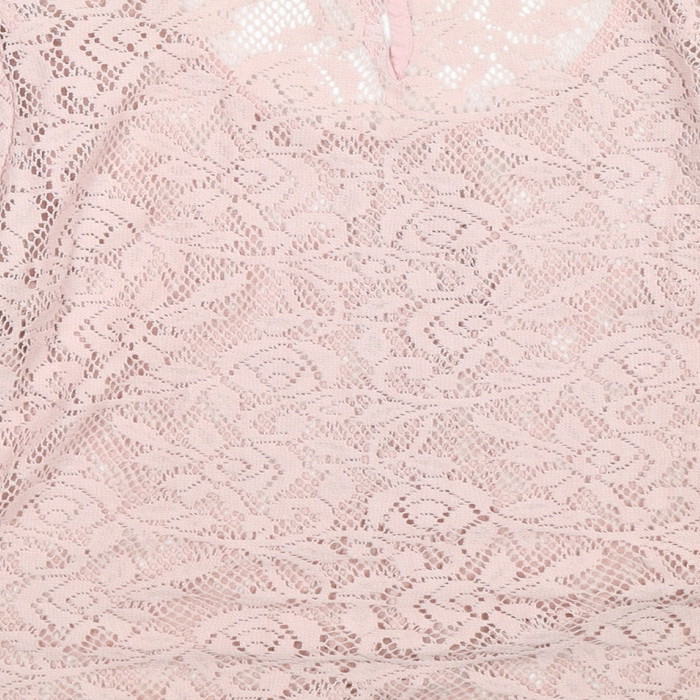 George Womens Pink  Knit Pullover Jumper Size 12