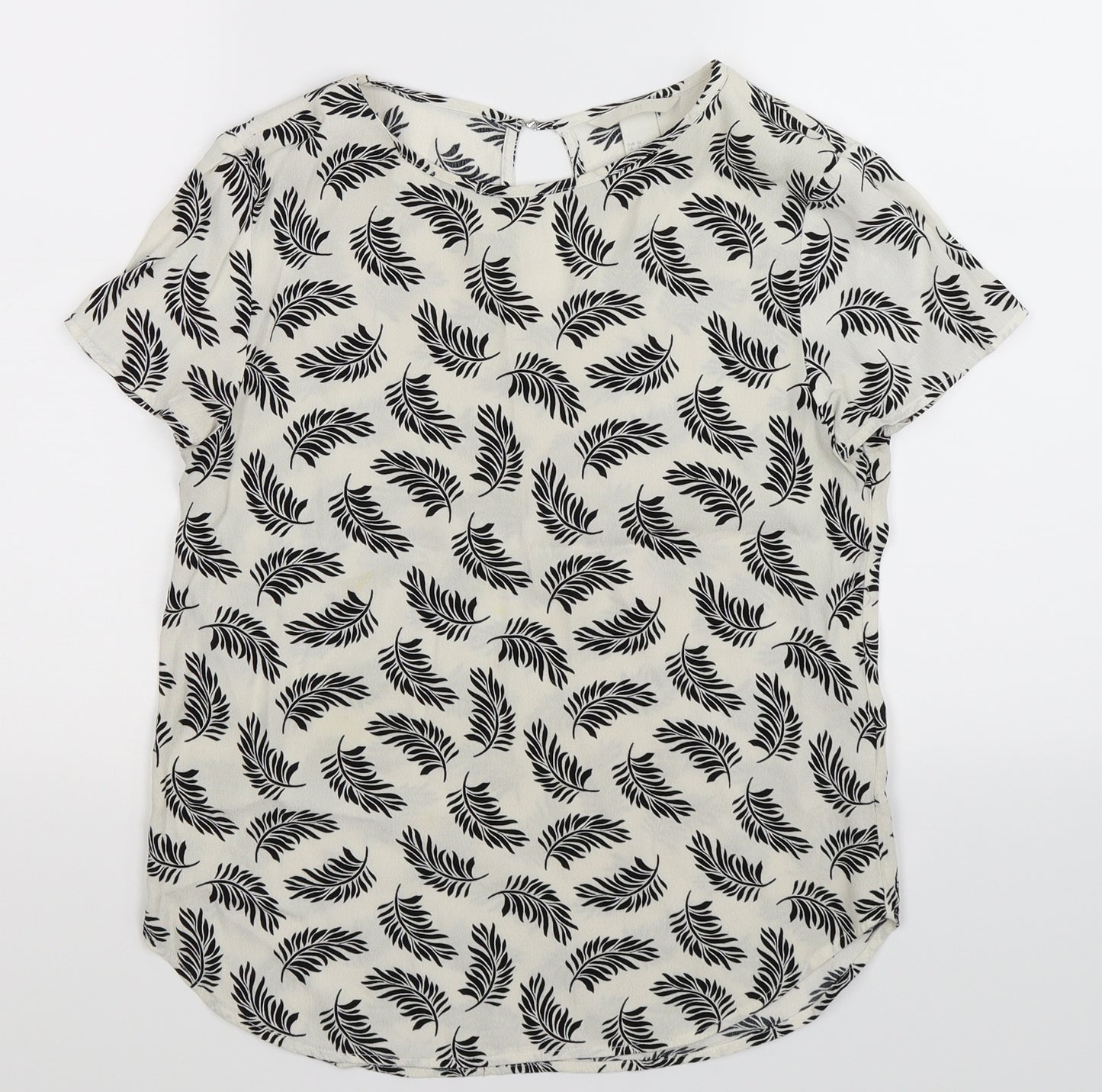 H&M Womens White   Basic T-Shirt Size 6