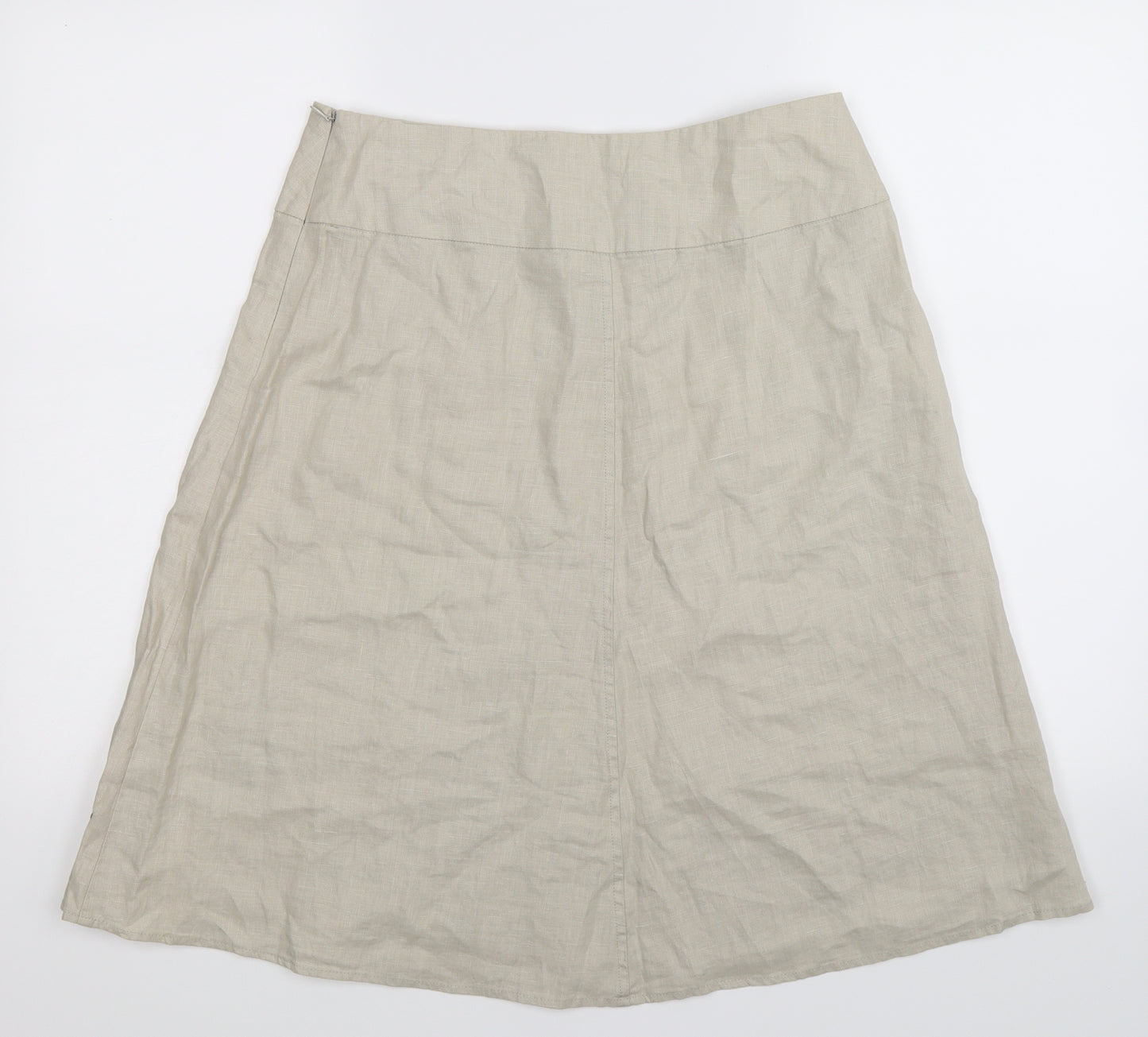 Amaryllis Womens Beige Floral  A-Line Skirt Size 10