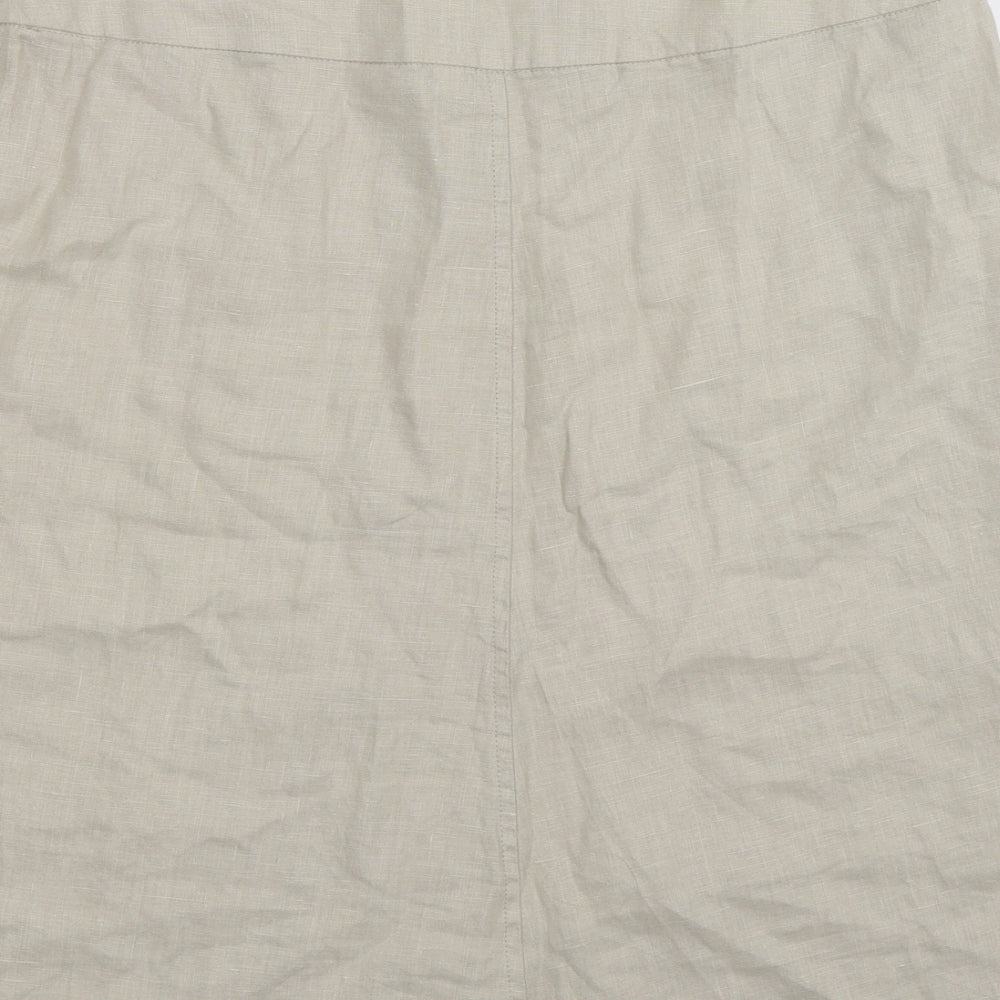 Amaryllis Womens Beige Floral  A-Line Skirt Size 10
