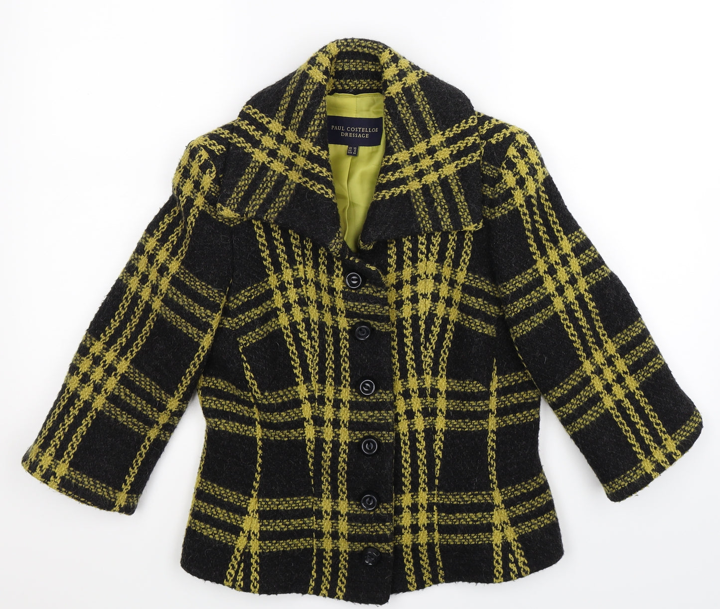 Paul Costelloe Womens Black Check  Jacket Blazer Size 10