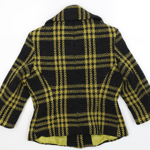 Paul Costelloe Womens Black Check  Jacket Blazer Size 10