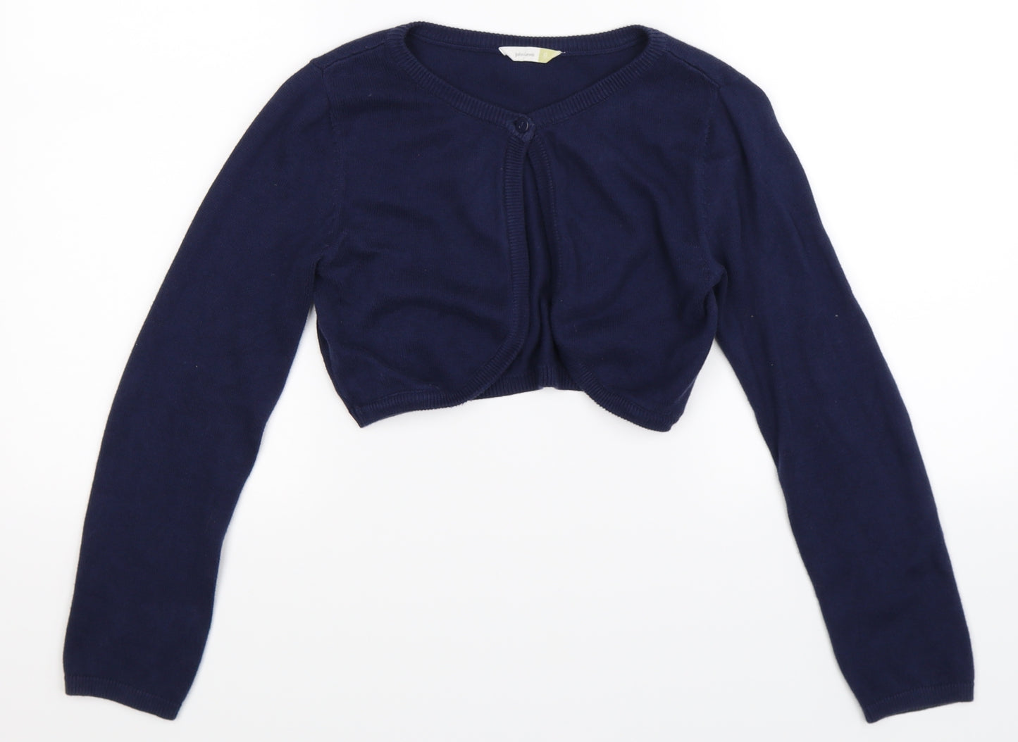 John Lewis Girls Blue  Knit Cardigan Jumper Size 9 Years