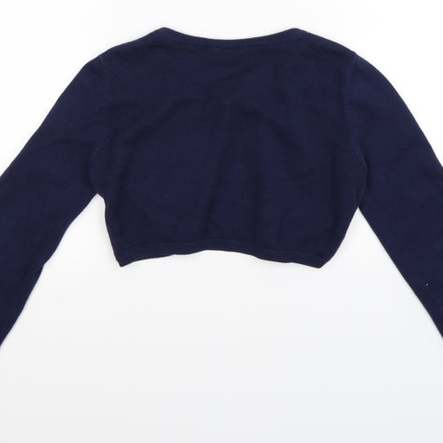 John Lewis Girls Blue  Knit Cardigan Jumper Size 9 Years