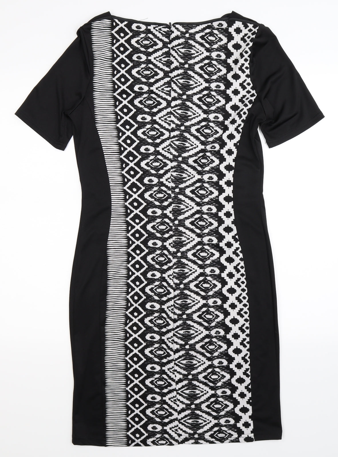 Internacionale Womens Black Geometric  Bodycon  Size 12