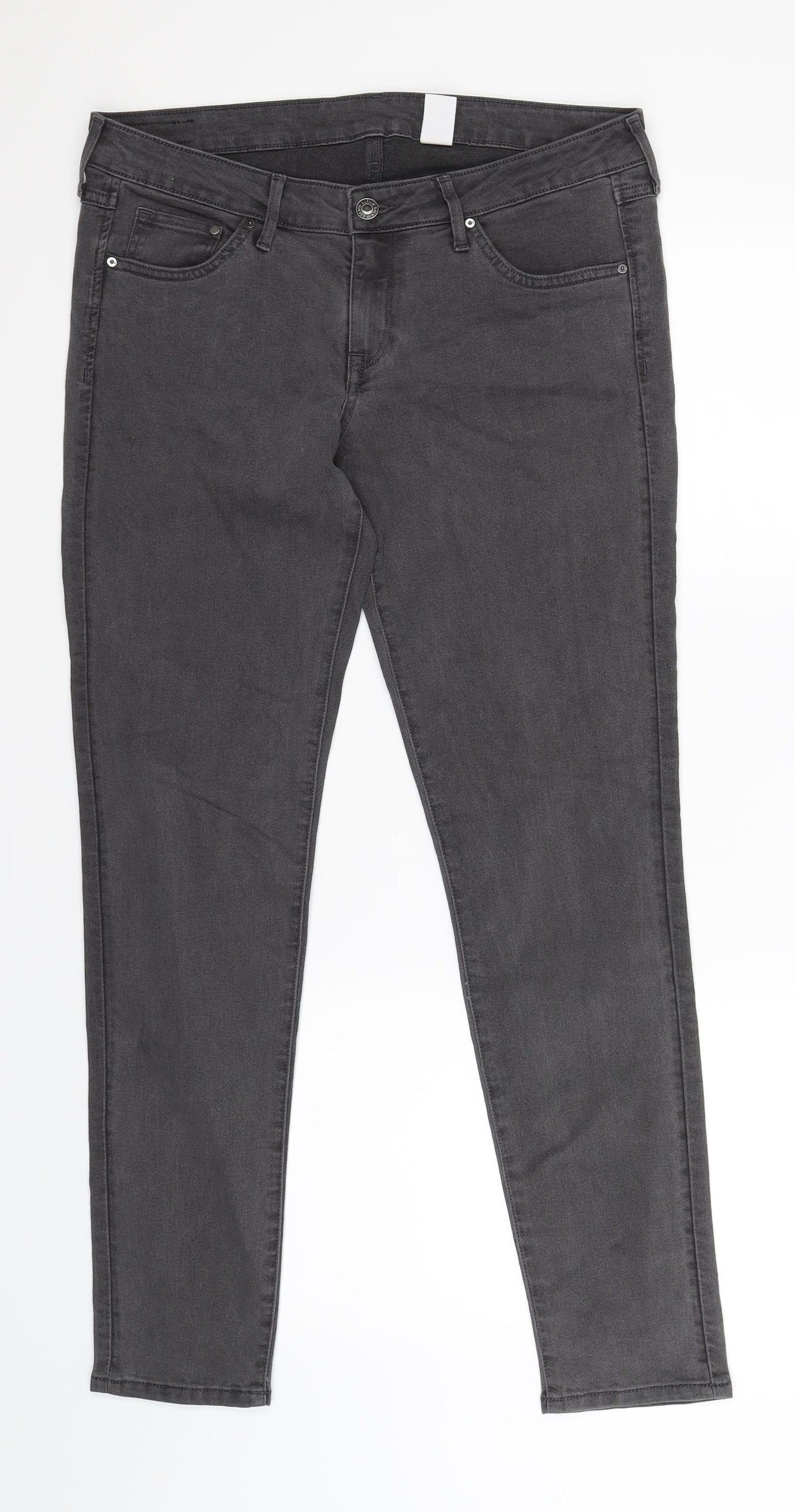 H&M Womens Grey  Denim Skinny Jeans Size 30 in L30 in