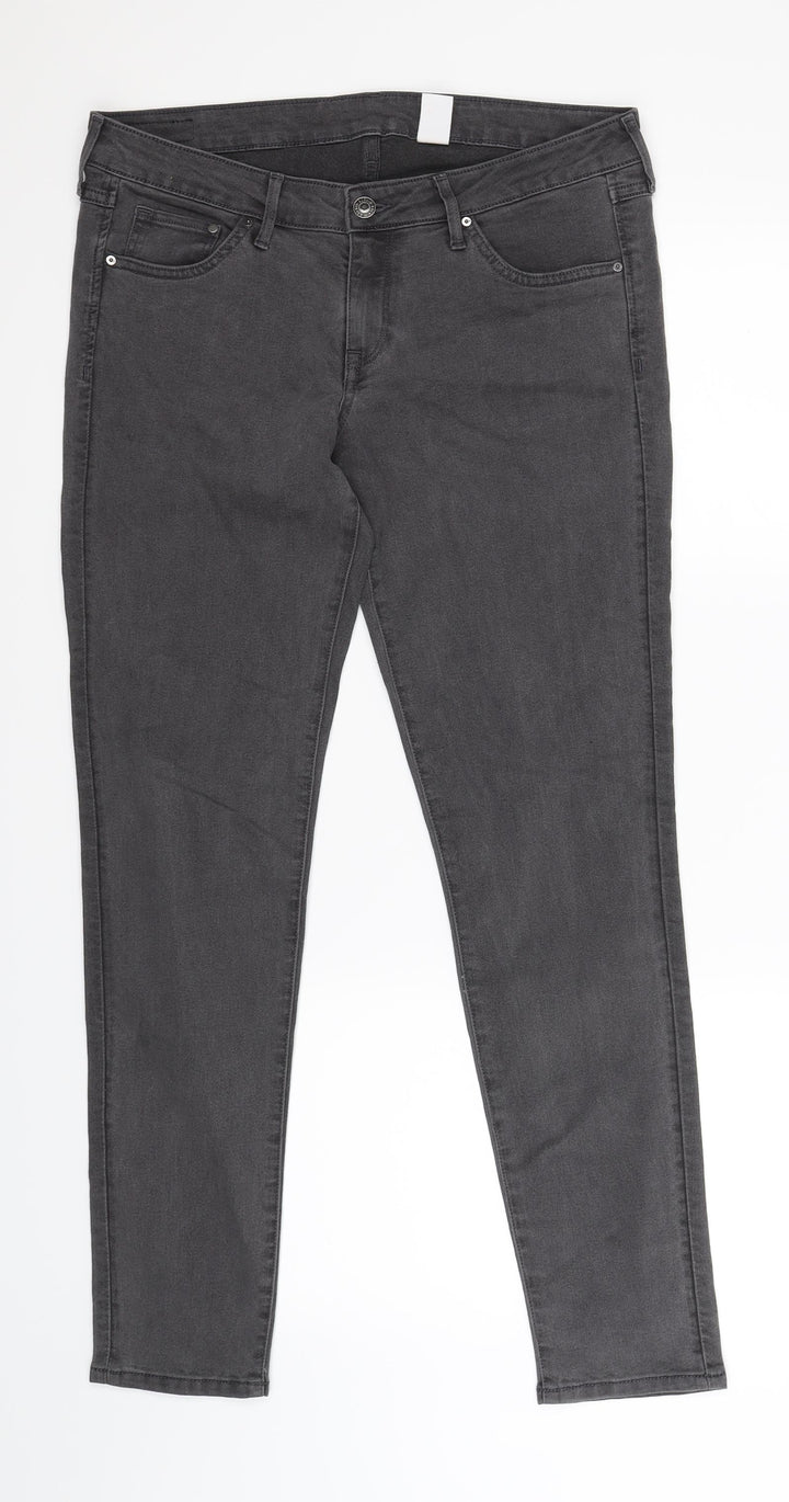 H&M Womens Grey  Denim Skinny Jeans Size 30 in L30 in