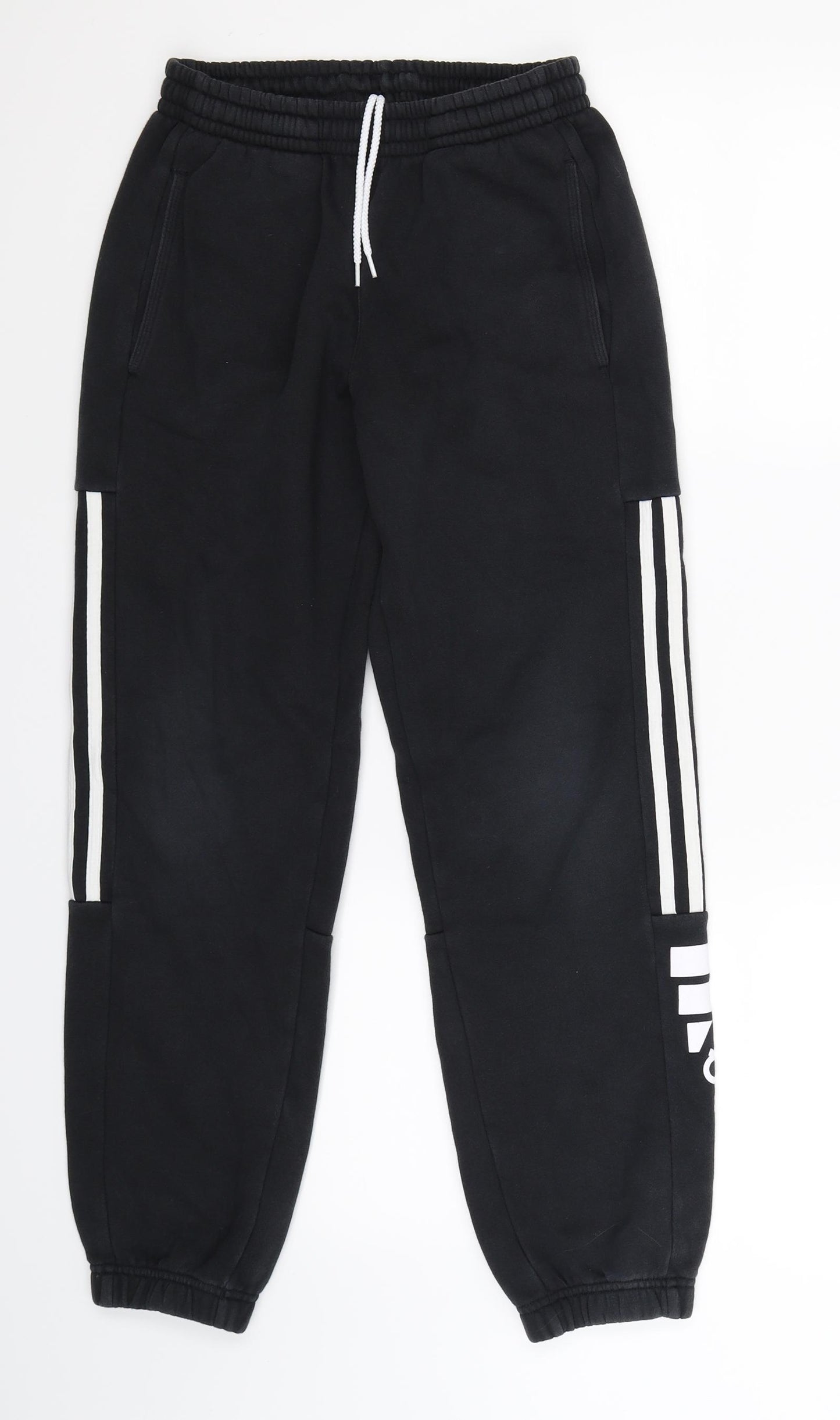 adidas Boys Blue Striped  Jogger Trousers Size 11-12 Years