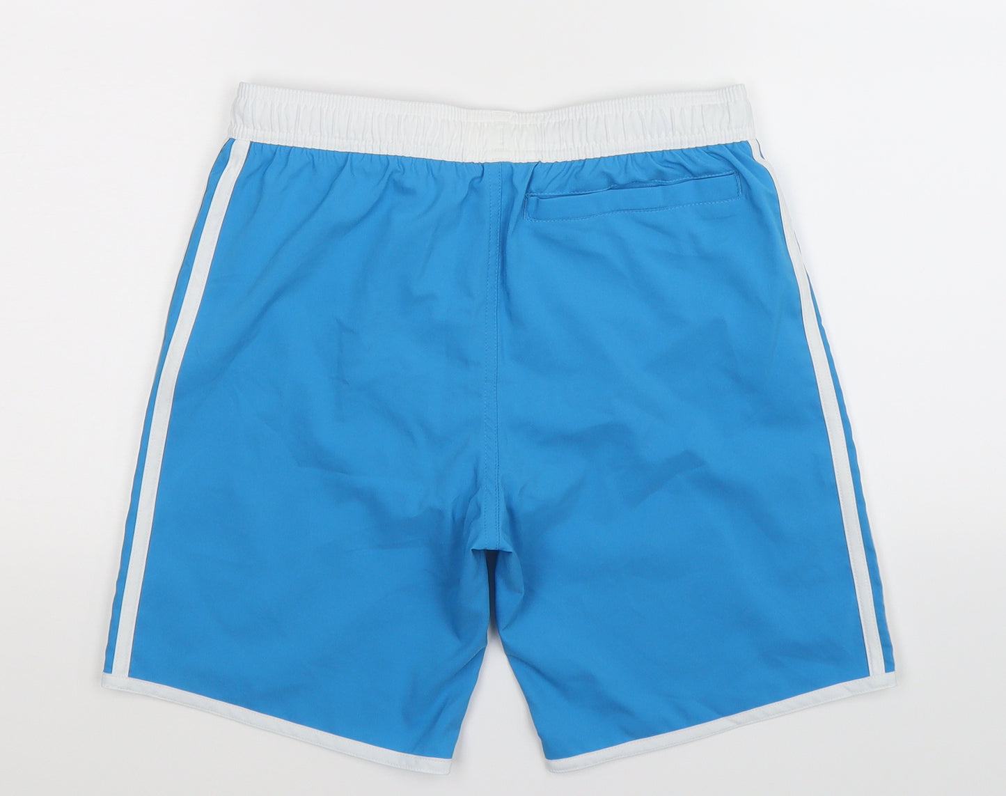 adidas Boys Blue Striped  Bermuda Shorts Size 11-12 Years
