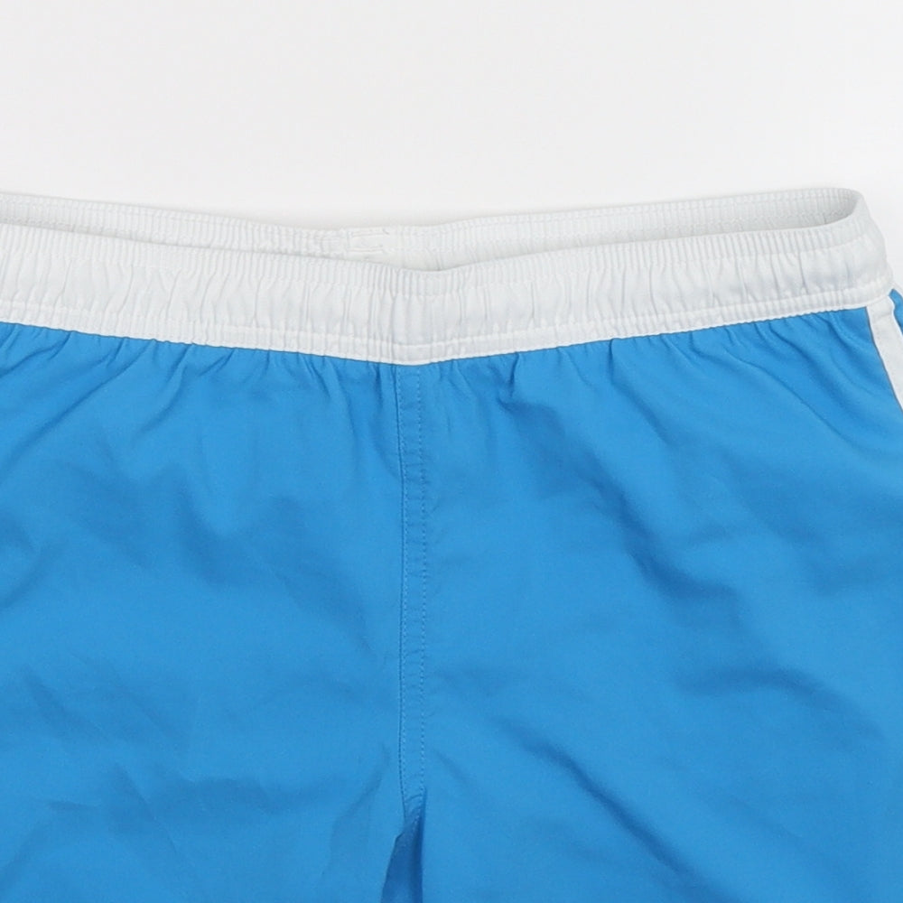 adidas Boys Blue Striped  Bermuda Shorts Size 11-12 Years