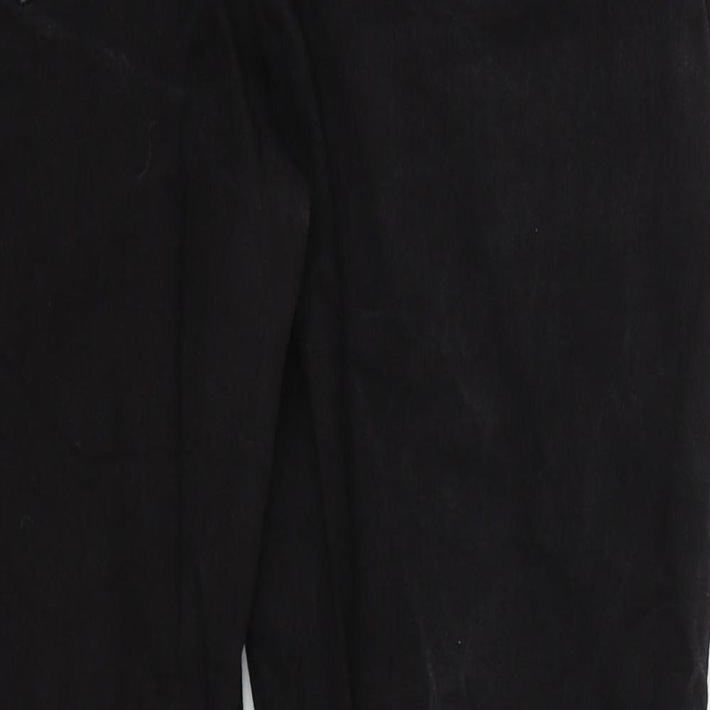 M&Co Womens Black  Denim Straight Jeans Size 14 L26 in