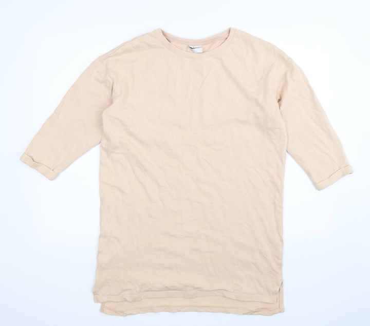 Divided Womens Beige Pullover Sweatshirt Size S - Oversized