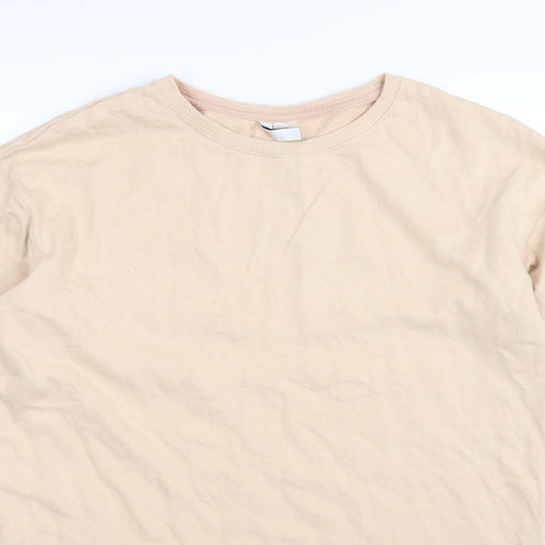 Divided Womens Beige   Pullover Sweatshirt Size S  - Oversized