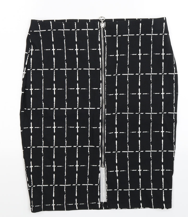 Atmosphere Womens Black Check Straight & Pencil Skirt Size 32 in