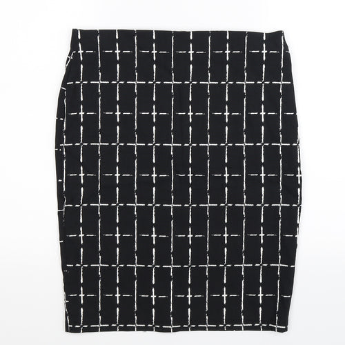 Atmosphere Womens Black Check  Straight & Pencil Skirt Size 32 in