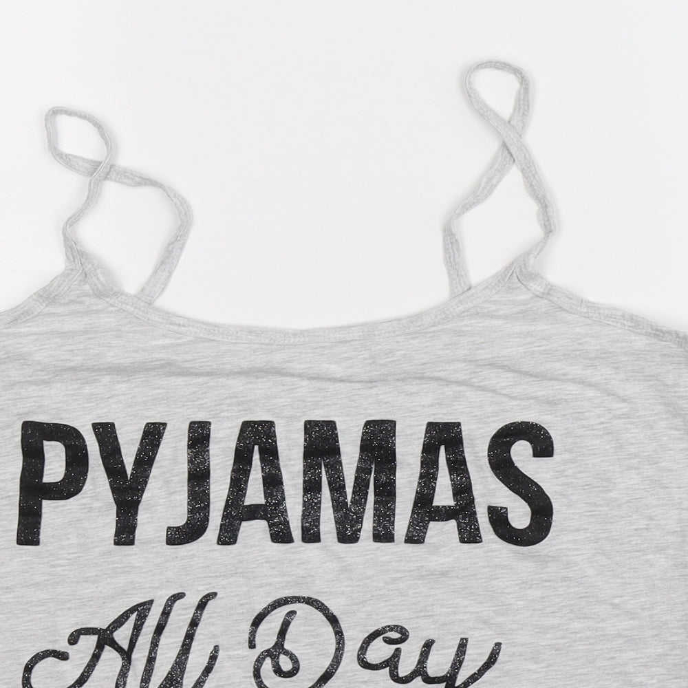 Love To Lounge Womens Grey Solid  Top Pyjama Top Size XL