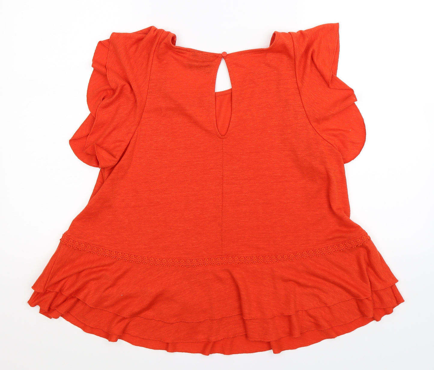 Cynthia Rowley Womens Orange   Basic Blouse Size 14