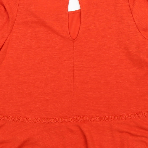 Cynthia Rowley Womens Orange   Basic Blouse Size 14