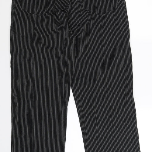 Chef Works Mens Black Striped  Trousers  Size 34 L33 in