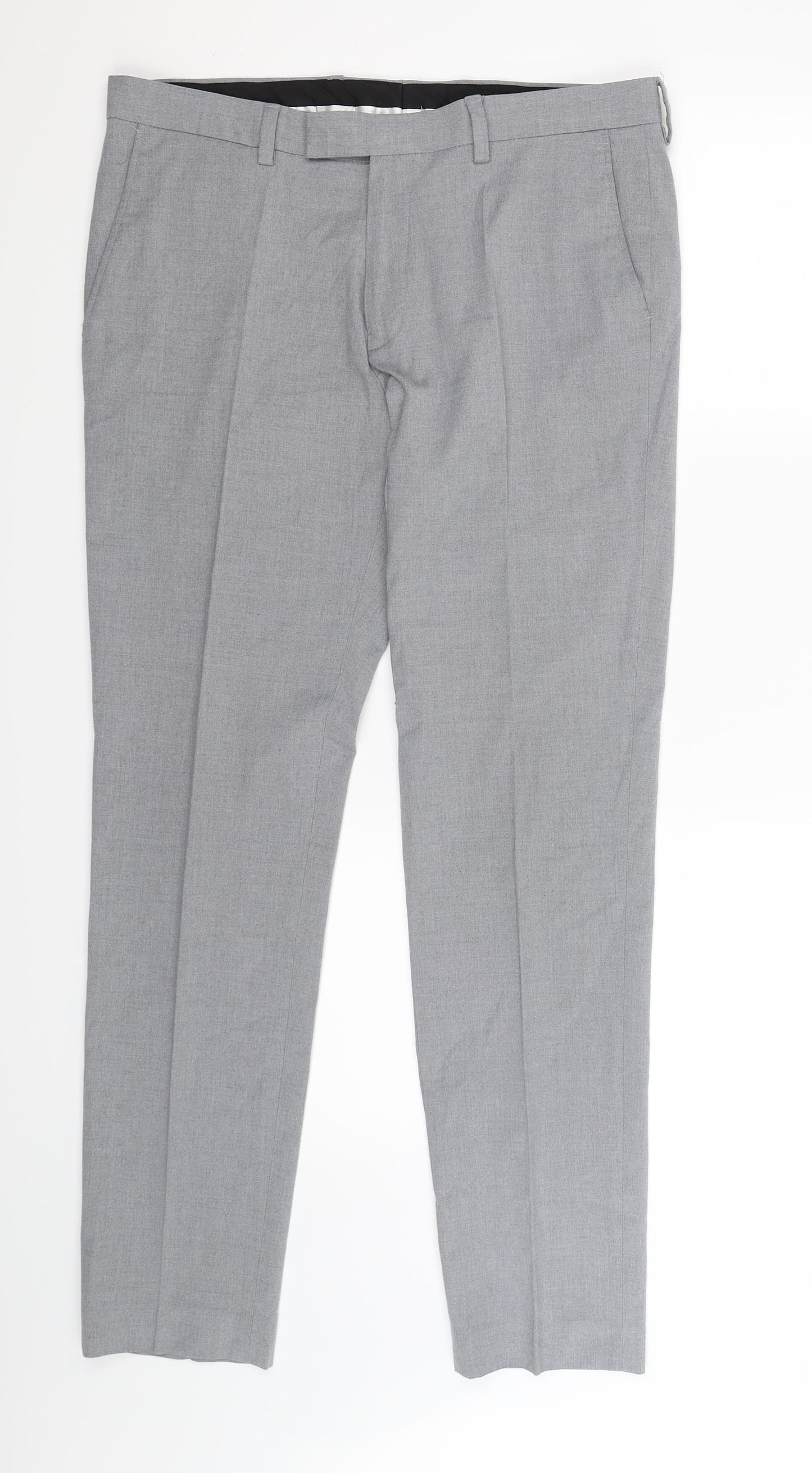 Albion Mens Grey   Dress Pants Trousers Size 34 L31 in