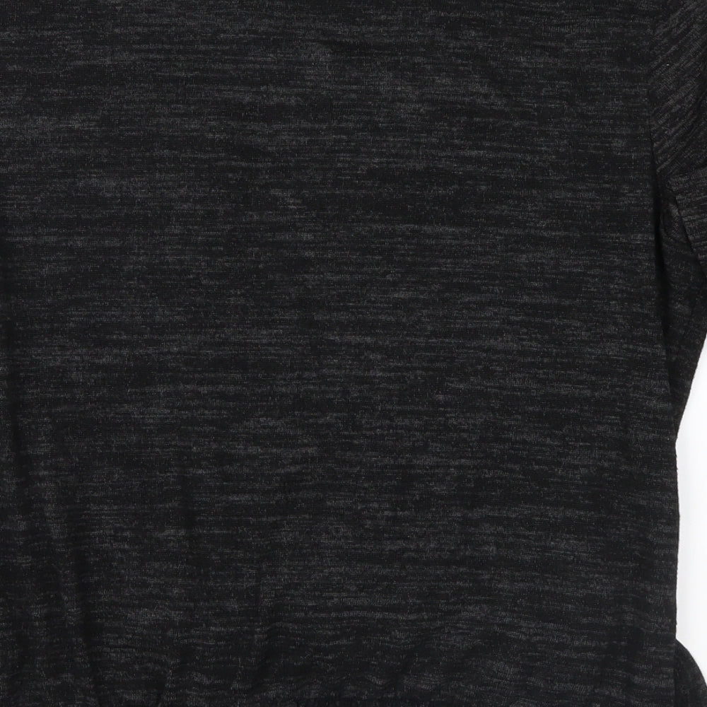 Boohoo Womens Grey   Jersey Blouse Size L